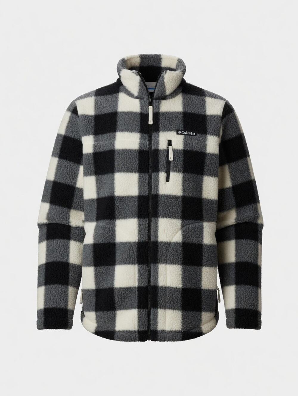 Columbia Plaid Fleece Jacket - Size Large